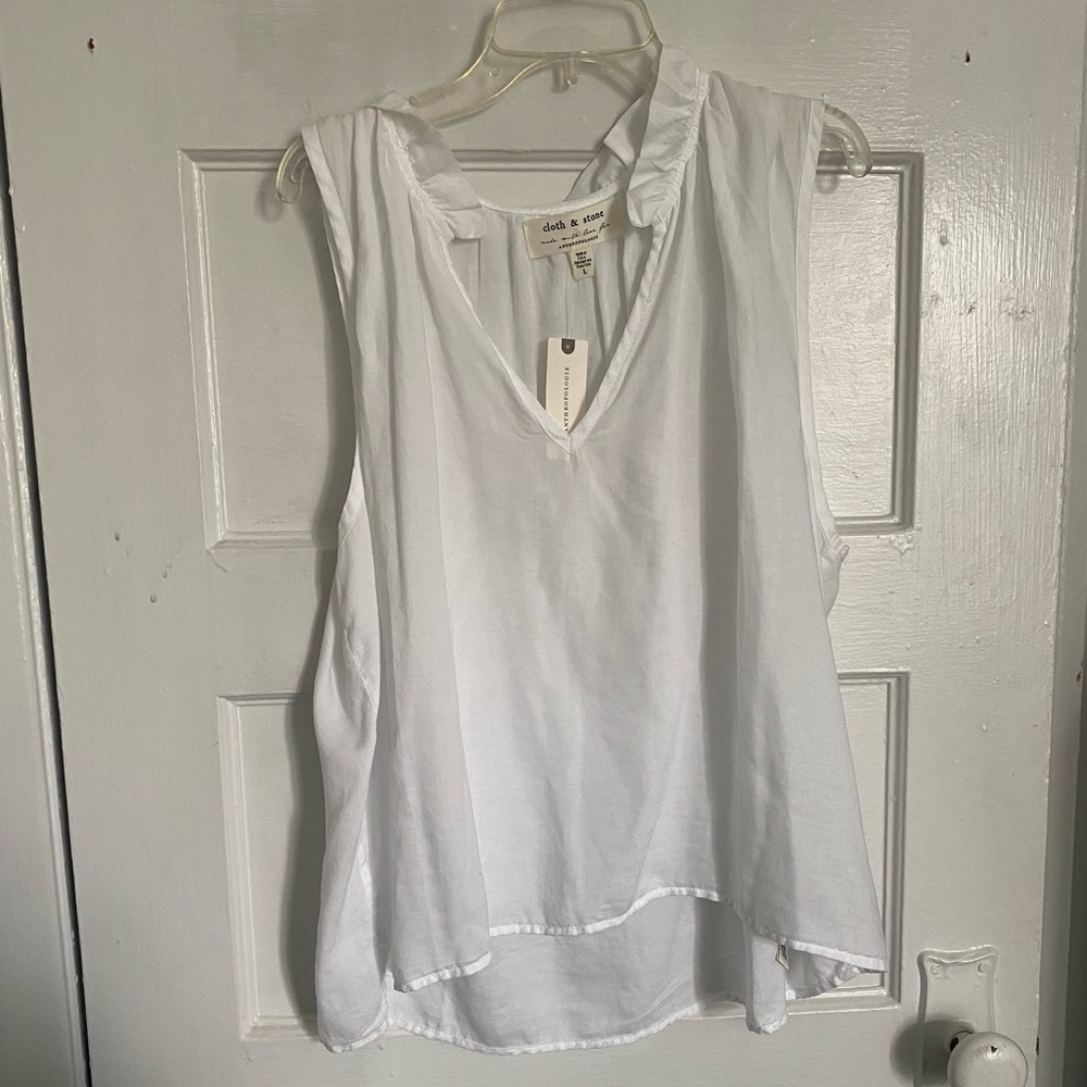NWT Cloth and Stone from Anthropologie White Tank